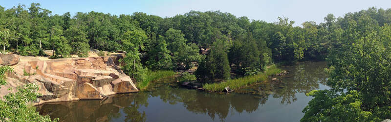 The quarry pond in Elephant Rocks State Park, Missouri.
