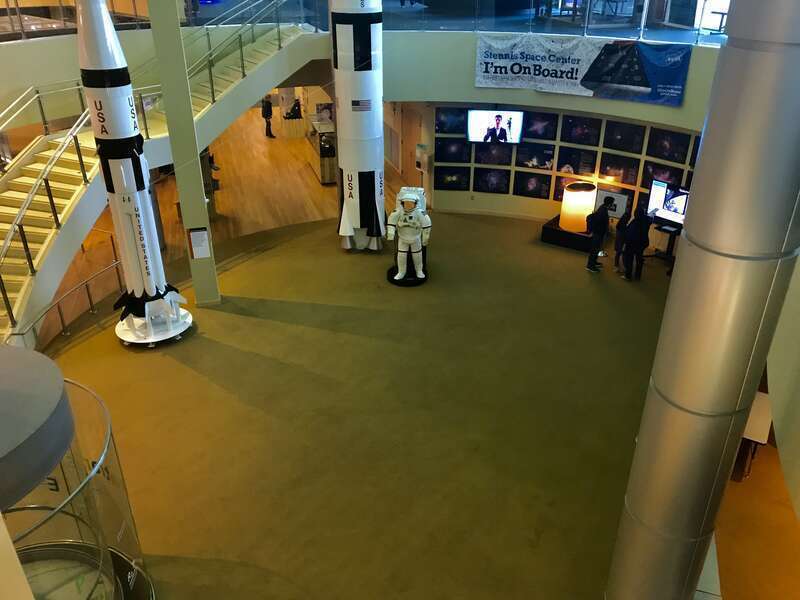 Inside the Infinity Science Center, Pearlington, Mississippi. Visitors will first see this portion of the whole interactive exhibition after they saw an exhibition about carnivorous plants and/or view the tour of the John C Stennis Space Center on a