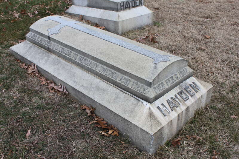 Grave of Jos. E. Hayden in Mount Olivet Cemetery, Washington, D.C.