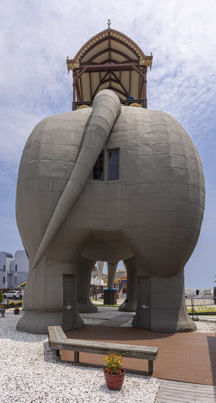 Rear view of Lucy the Elephant, Margate City, New Jersey, USA