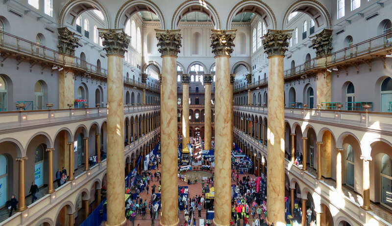 Atrium/Interior National Building Museum, Pension Building, 1887, Montgomery C. Meigs, Washington, D.C.
