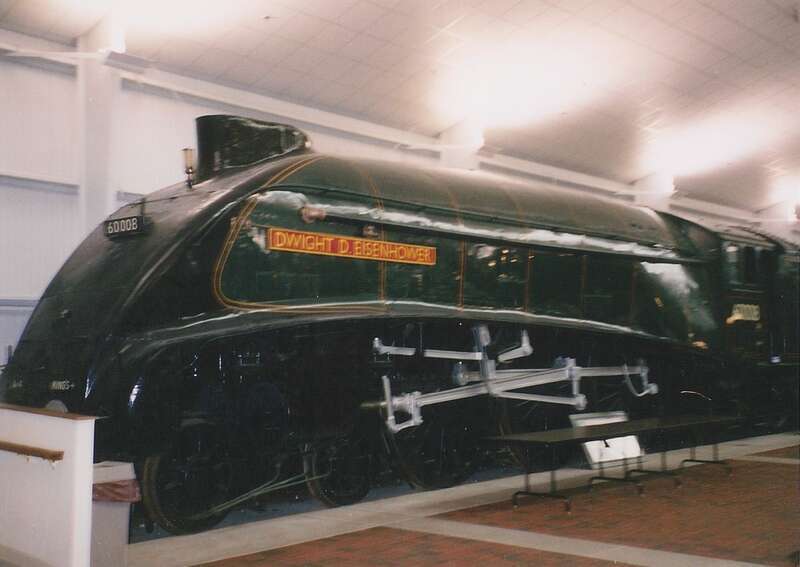 The LNER Class A4 4496 Dwight D Eisenhower at the National Railroad Museum in Green Bay, Wisconsin (United States).