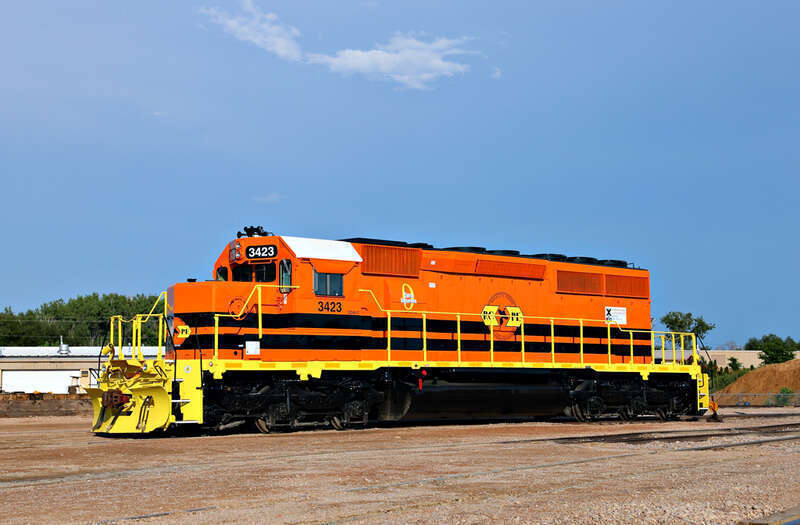 The paint on this Rapid City, Pierre &amp; Eastern locomotive was so new that you could smell it.