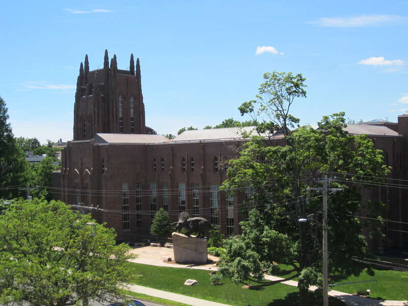 The Peabody Museum of Natural History of Yale University, viewed from across Whitney Avenue