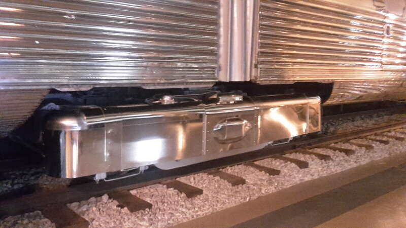 Jakobs bogie of Pioneer Zephyr (CB&amp;Q 9900, Budd 1934)