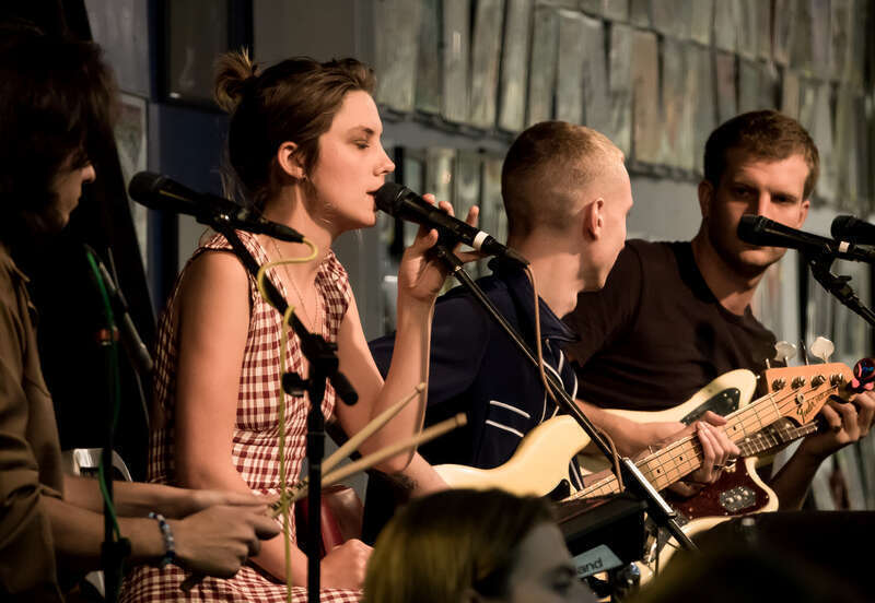 Wolf Alice performing live in-store at Amoeba Music in Hollywood, Los Angeles, California, on Monday, October 9, 2017.