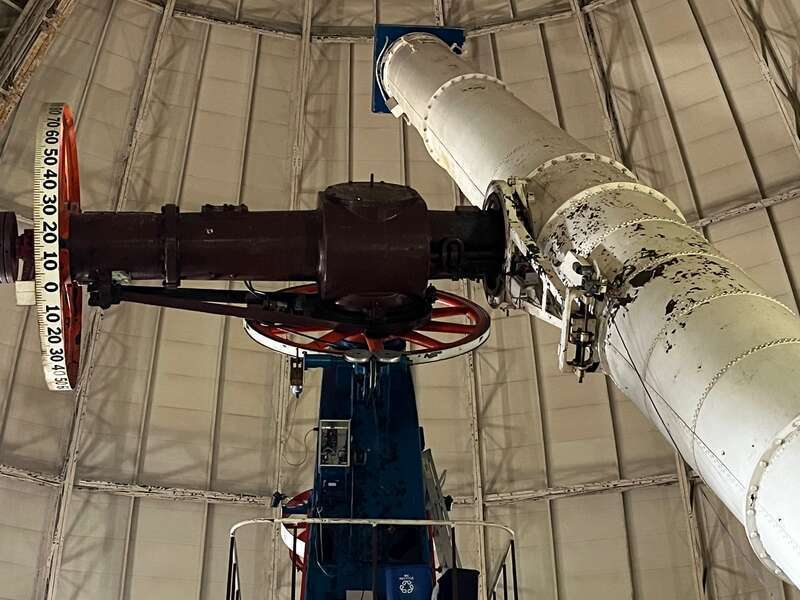 Interior view of telescope, still working and in use