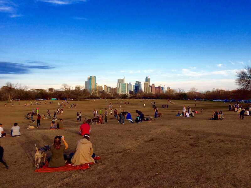 Zilker Park skyline on 2017-01-20
