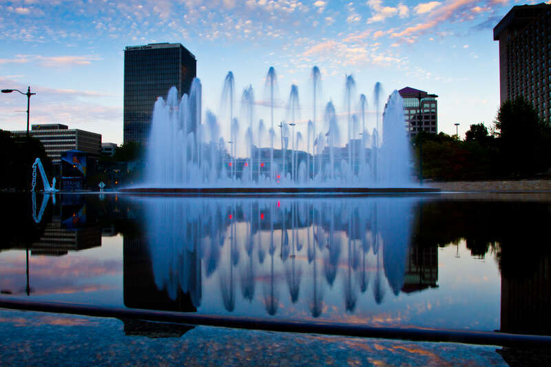 City of Fountains - Kansas City, Missouri. Located at Pershing &amp; Main Streets outside Union Station