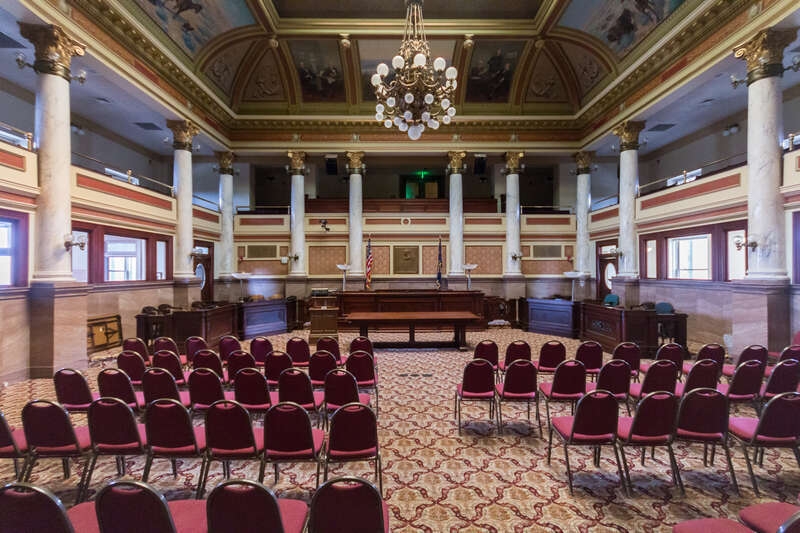 The Old Supreme Court chamber in the Montana State Capitol in Helena