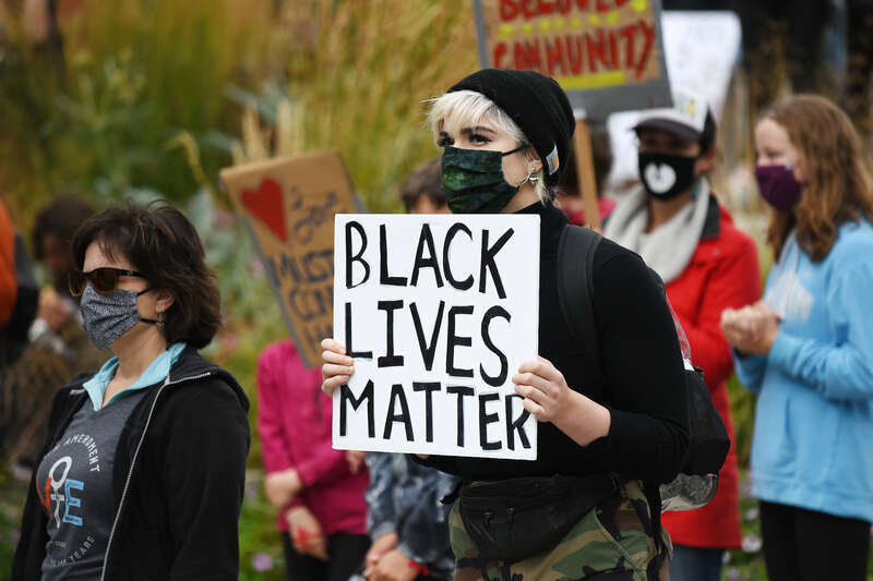 March on Alaska event in Anchorage, Alaska. Presented by the Alaska Black Caucus. September 7, 2020.

This photo is available for free public use. Please provide credit in the following format: "Photo courtesy Paxson Woelber, The Alaska Landmine"