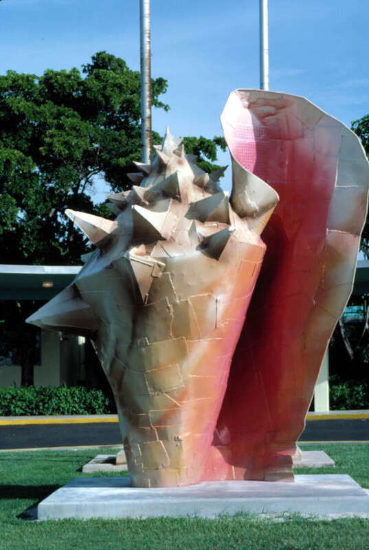 Local call number: DM0229
Title: Metal sculpture of conch shell: Key West, Florida
Date: August 1987
General note: This sculpture, made by students of George Carey, is located in front of Key West High School.
Physical descrip: 1 slide - col.
Series