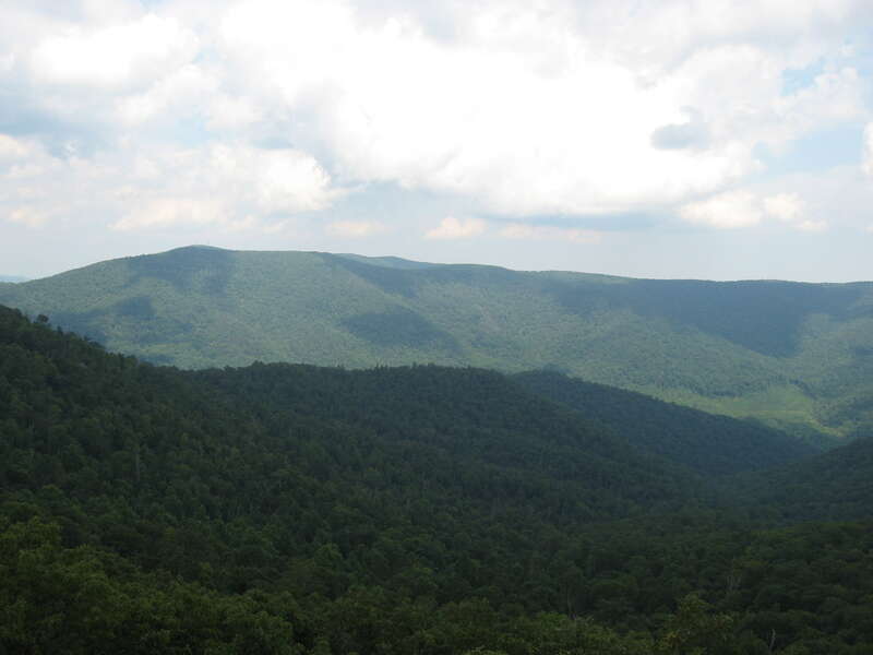 Southwest from Bearfence Mountain in Shenandoah National Park, Virginia