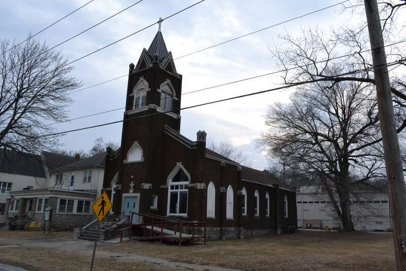 St. Ann's Catholic Church in Excelsior Springs, Missouri. Part of The Elms Historic District