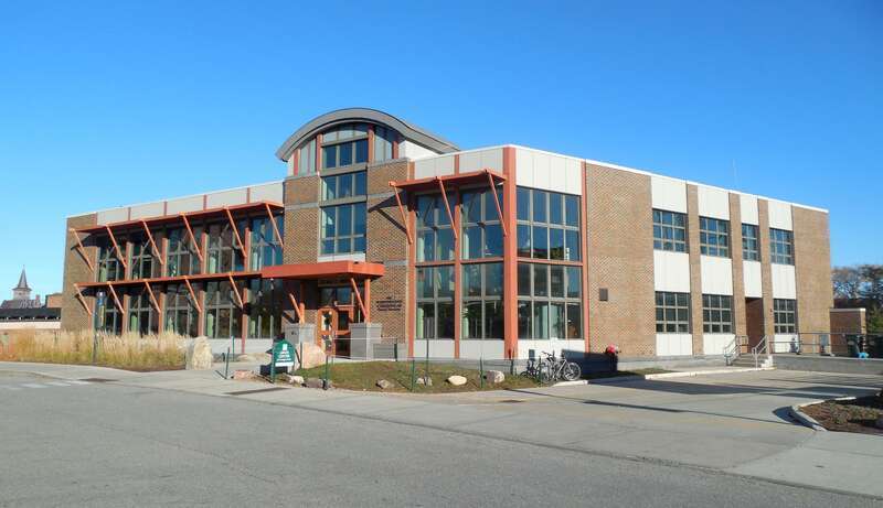 George D. Aiken Center at the University of Vermont (southern entrance); home of the Rubenstein School of Environment &amp; Natural Resources, 2016