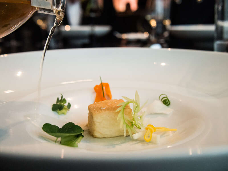 Scallop "acting like agedashi tofu"