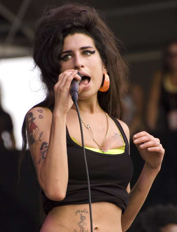 Amy Winehouse singing at the Virgin Festival, Pimlico, Baltimore, Maryland, USA on 4 August 2007.
