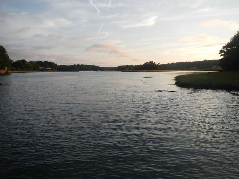 Almost sunset over the Piscataqua River in New Castle, New Hampshire