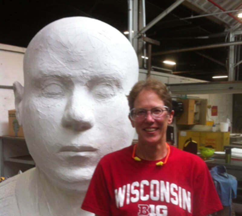Kate Borcherding in Artist-in-residence studio. Kohler Foundry, Village of Kohler, WI. Administered by the John Michael Kohler Art Center, Fall 2015.