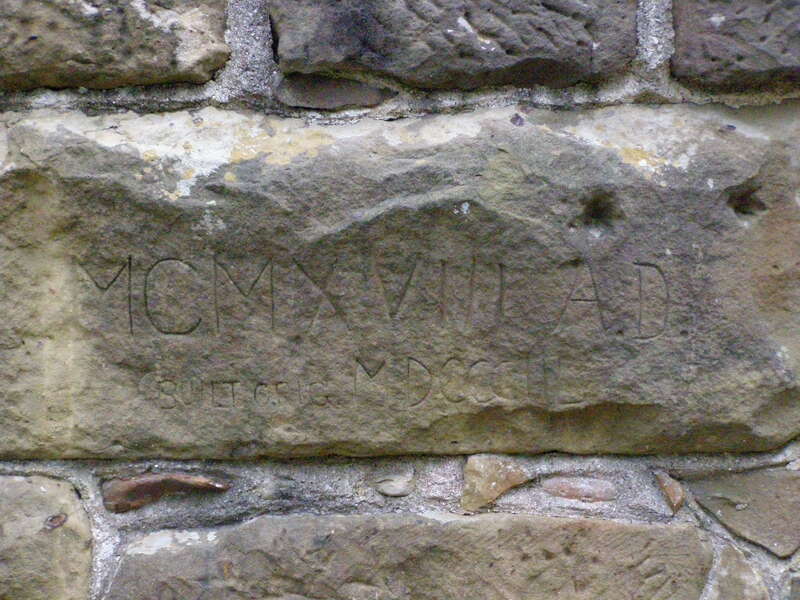 CCC stone work at Sunset Point at Turkey Run State Park, overlooking Sugar Creek.