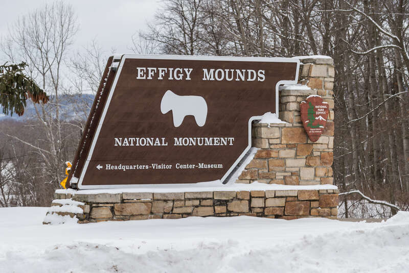 Effigy Mounds National Monument near Harpers Ferry, Iowa.
