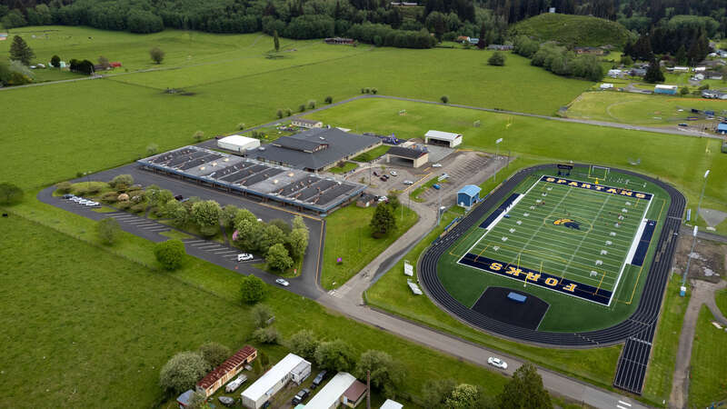 Forks High School in Forks, WA in June 2022.