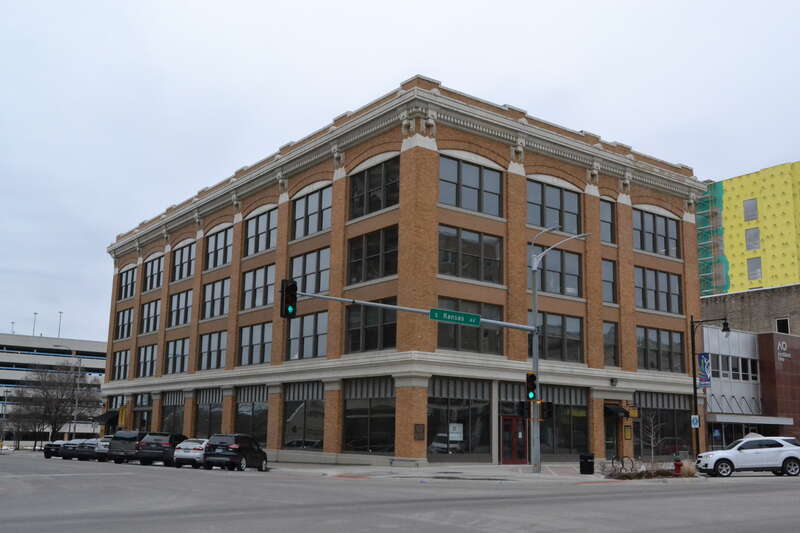 Gordon Building in Topeka, Kansas. Listed on the National Register of Historic Places.