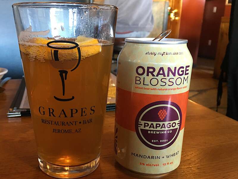 A fine Phoenix brew served at Grapes Restaurant &amp; Bar in Jerome, AZ.