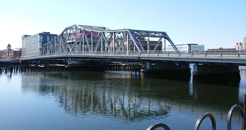 Point Street Bridge in Providence, Rhode Island viewed from the southeast