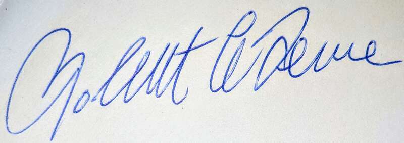 This is a photograph of Robert LeFevre's signature from a signed first edition of his 1960 book, This Bread Is Mine.