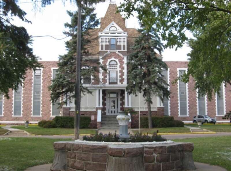 Front of the South Dakota State Penitentiary in Sioux Falls, South Dakota, USA.
