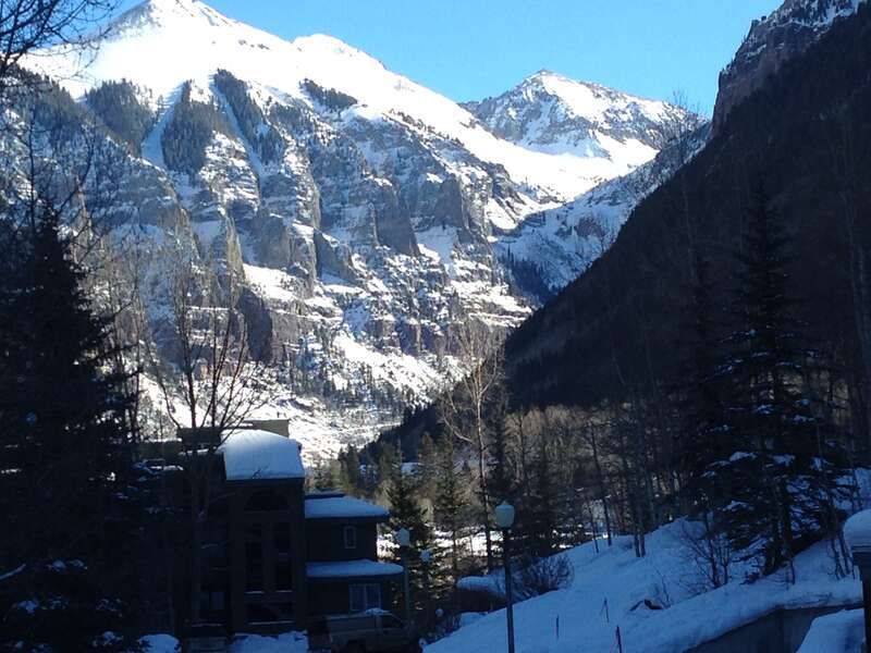 View of Mountains from Riverside Area of Telluride CO
