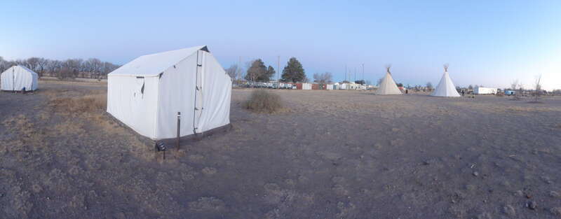 View of El Cosmico From the Safari Tent