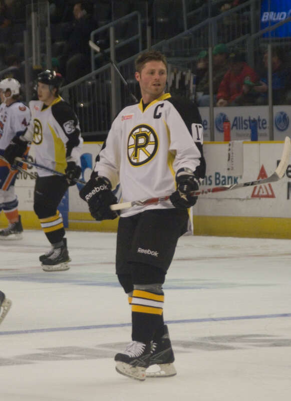 Jeremy Reich, Providence Bruins vs. Bridgeport Sound Tigers.
American Hockey League (AHL)
Taken by Sarah Connors on March 11, 2011 
P-Bruins won in a shootout, 4-3.

This photo also appears in Sarah Connors' Flickr Set "Providence vs. Bridgeport