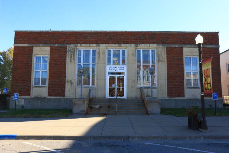 US Post Office-Council Grove view from North