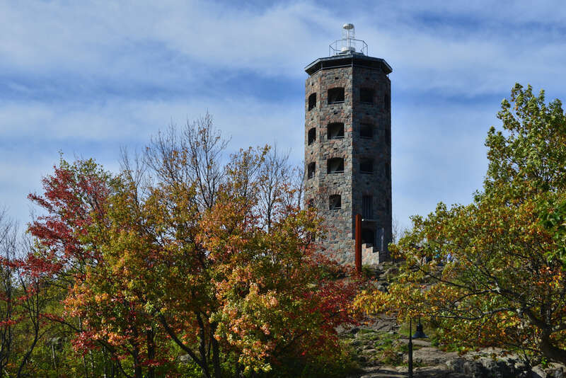 The recently-refurbished Enger Observation Tower in Enger Park, Duluth.