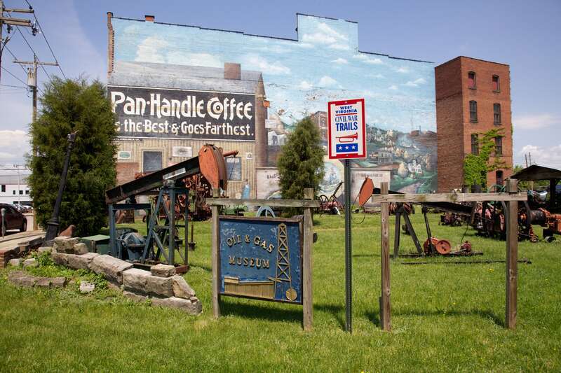 Side of the Oil &amp; Gas Museum in Parkersburg, West Virginia