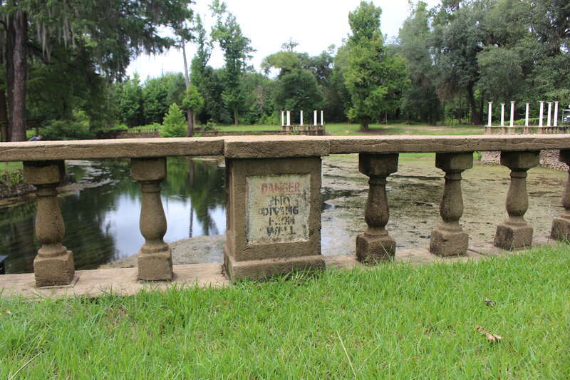 Sign says Danger no diving from wall - Radium Springs, Dougherty County, Georgia
