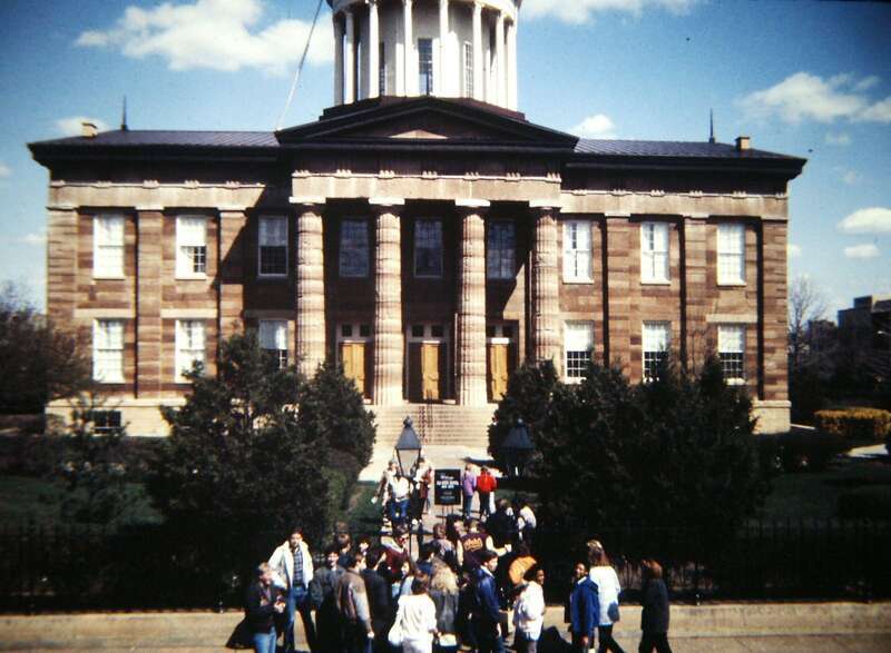 Springfield, Illinois, where Lincoln practiced law and served in legislature, digital copy of slide. Complete indexed photo collection at WorldHistoryPics.com.