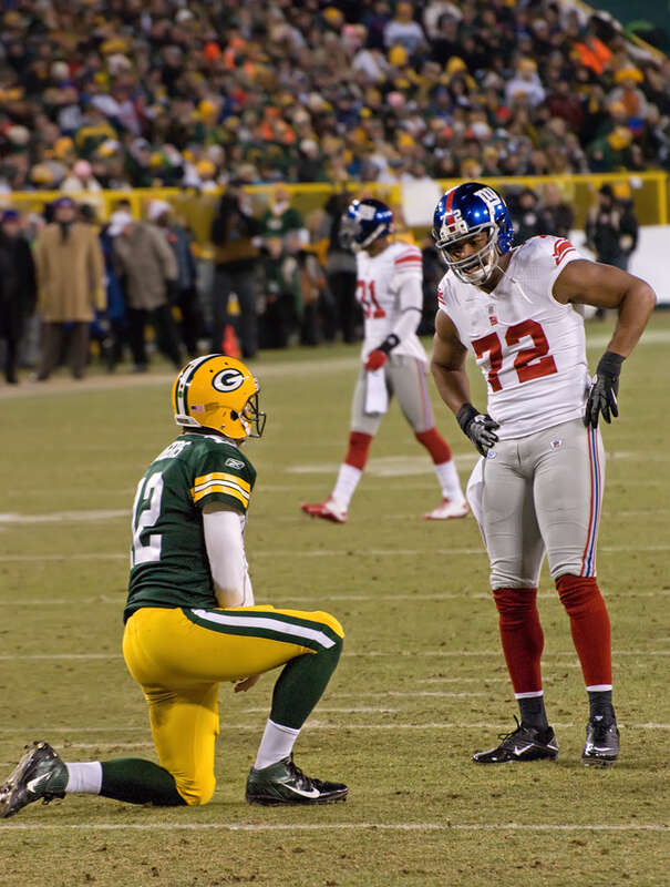 New York Giants vs. Green Bay Packers in the NFC Divisional Playoff Game at Lambeau Field on January 15, 2012. Photo by Mike Morbeck.