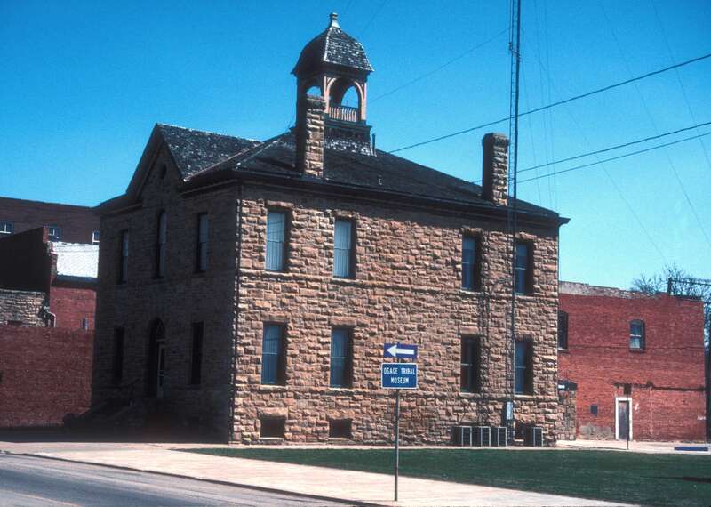 1894; Rock-faced stone built by the Osage Indians as their council house