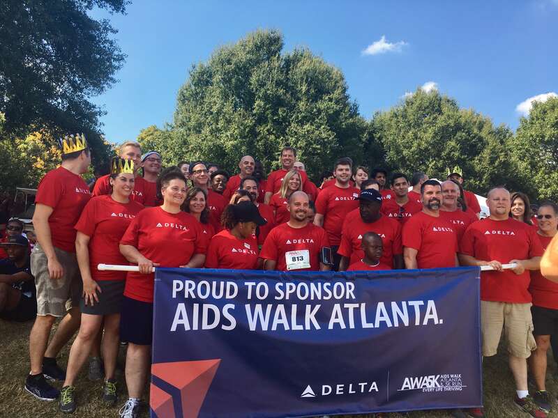 I serve as Team Captain (for the last 5 years and counting) for the DELTA Team on the AIDS ATL 5K Run/Walk every October in Piedmont Park, Atlanta.
Not only do I recruit participants for the event, but I also raise funds that support AID Atlanta,