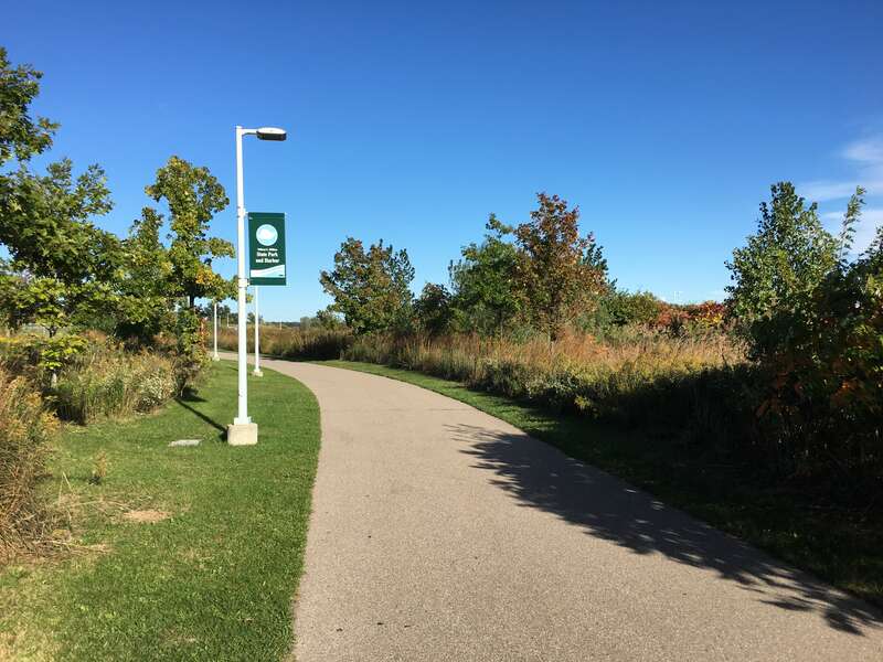 The Detroit Riverwalk in Milliken State Park