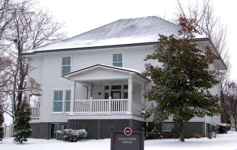 The John Alexander House at Maryville College in Maryville, Tennessee, USA.  
Built in 1906, this house is now listed on the National Register of Historic Places.