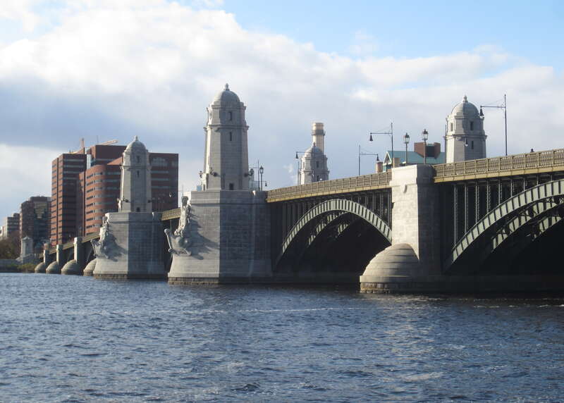 Longfellow Bridge viewed from the Boston side in November 2019
