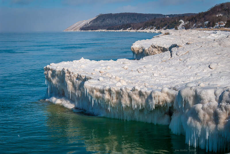 Back home in Michigan the temps have fallen to -20 and Empire beach is now frozen over.