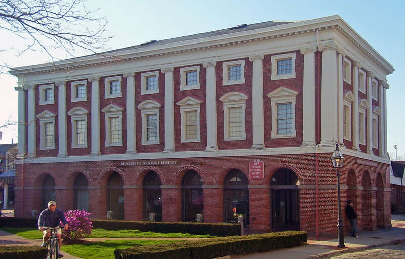 Museum of Newport History in the Old Brick Market — at 127 Thames Street on Washington Square in Newport, Rhode Island.
A Historic district contributing property within the Newport Historic District.
