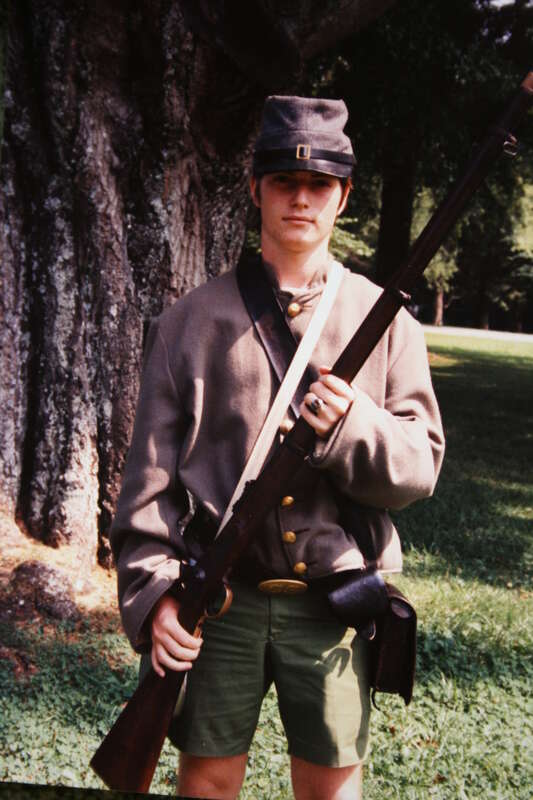 Nathan Todd, my son. Western Civil War Battlefield, Tennessee, digital copy from slide. Complete indexed photo collection at WorldHistoryPics.com.