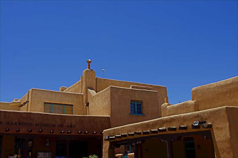 The Harwood Museum of Art on Ledoux Street in Taos, NM.
