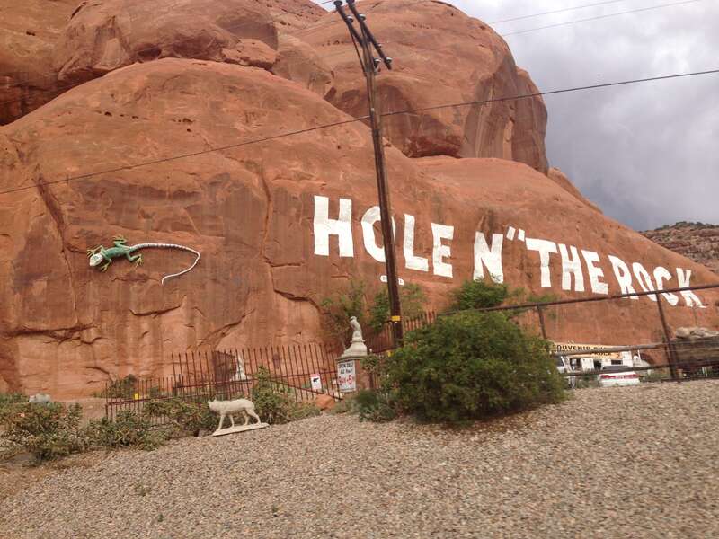 View of Hole N"The Rock from U.S. Route 191